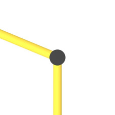 Corner post 292.5 degrees 100x1200 mm made of flexible special plastic for DELTA 3 safety barrier