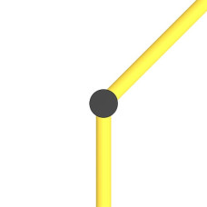 Corner post 45 degrees 100x1200 mm made of flexible special plastic for DELTA 3 safety barrier