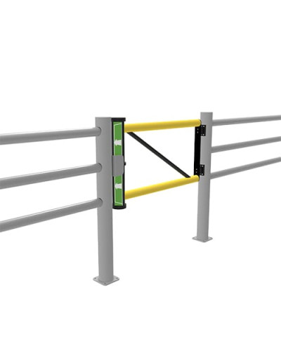 Swing door Juliet 1000 mm for modular DELTA safety barriers, yellow-black - INCAPCORP. Buy in the online store.