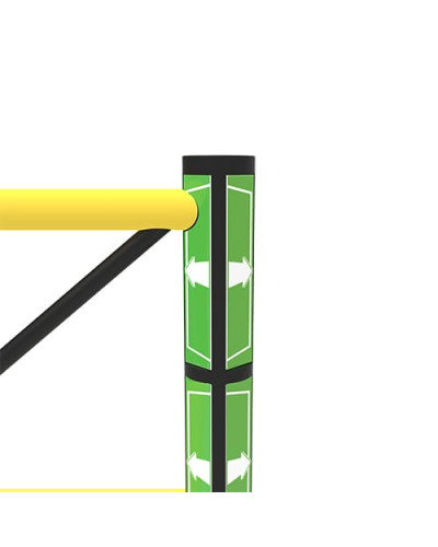 Swing door Juliet 1200 mm for modular DELTA safety barriers, yellow-black - INCAPCORP. Buy in the online store.