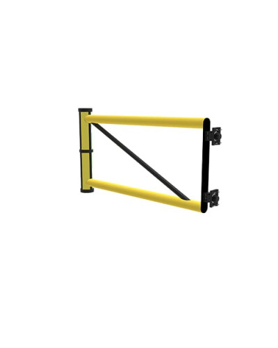 Swing door Juliet 1200 mm for modular DELTA safety barriers, yellow-black - INCAPCORP. Buy in the online store.