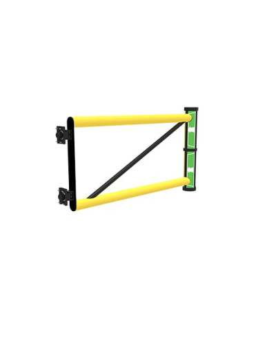 Swing door Juliet 1200 mm for modular DELTA safety barriers, yellow-black - INCAPCORP. Buy in the online store.