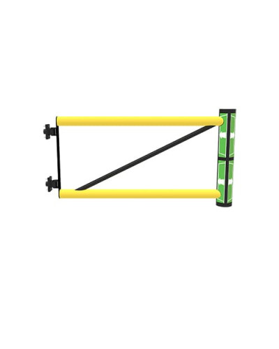 Swing door Juliet 1200 mm for modular DELTA safety barriers, yellow-black - INCAPCORP. Buy in the online store.