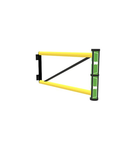 Swing door Juliet 1200 mm for modular DELTA safety barriers, yellow-black - INCAPCORP. Buy in the online store.