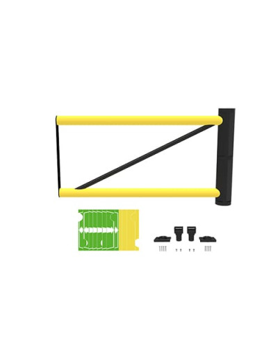 Swing door Juliet 1200 mm for modular DELTA safety barriers, yellow-black - INCAPCORP. Buy in the online store.