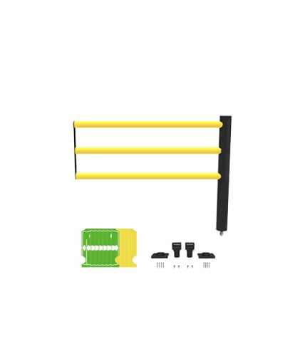 Swing door Juliet 1500 mm for modular ECHO traffic barrier, yellow-black - INCAPCORP. Buy in the online store.