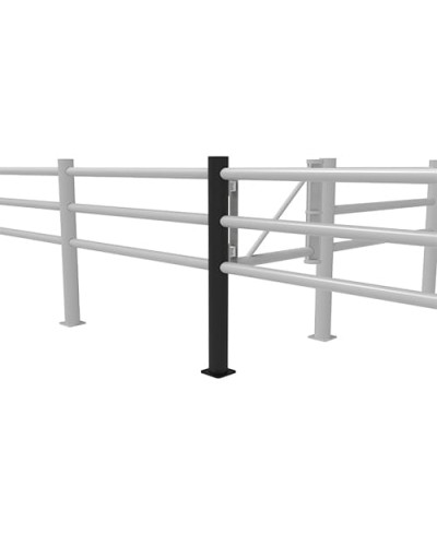 JULIET 90-degree angle center post Gate for Swing Doors diameter 110 x height  1200 mm, black, for Dowelling - INCAPCORP. Buy in the online store.