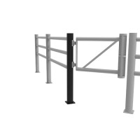 JULIET 315 degree angle center post Gate for Swing Doors diameter 110 x height  1200 mm, black