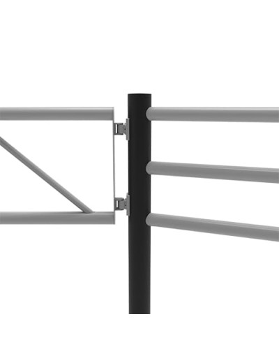 JULIET 337,5 degree angle center post Gate for Swing Doors diameter 110 x height  1200 mm, black, for Dowelling - INCAPCORP. Buy in the online store.