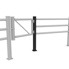 JULIET 337,5 degree angle center post Gate for Swing Doors diameter 110 x height  1200 mm, black