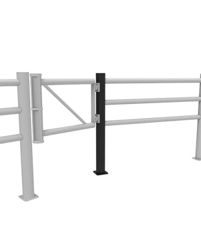 JULIET 337,5 degree angle center post Gate for Swing Doors diameter 110 x height  1200 mm, black, for Dowelling - INCAPCORP. Buy in the online store.