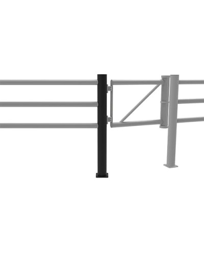 JULIET 337,5 degree angle center post Gate for Swing Doors diameter 110 x height  1200 mm, black, for Dowelling - INCAPCORP. Buy in the online store.