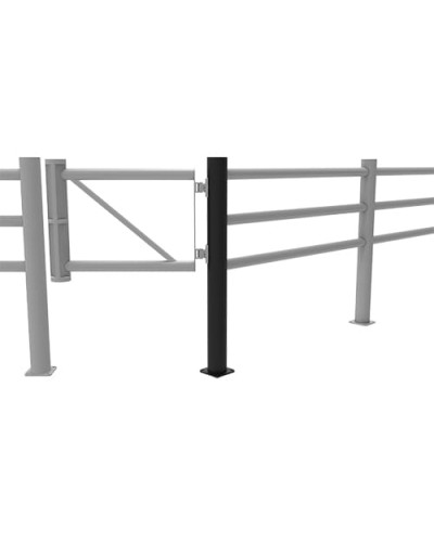 JULIET 45 degree angle center post Gate for Swing Doors diameter 110 x height  1200 mm, black, for Dowelling - INCAPCORP. Buy in the online store.