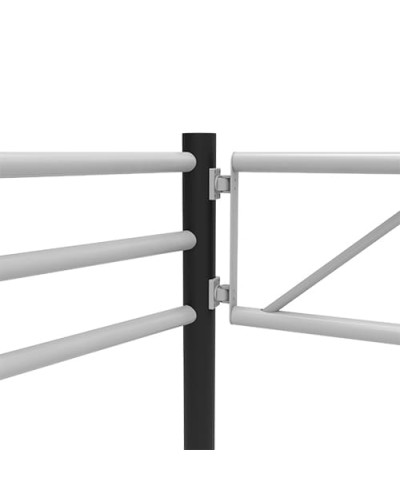 JULIET 67,5 degree angle center post Gate for Swing Doors diameter 110 x height  1200 mm, black, for Dowelling - INCAPCORP. Buy in the online store.