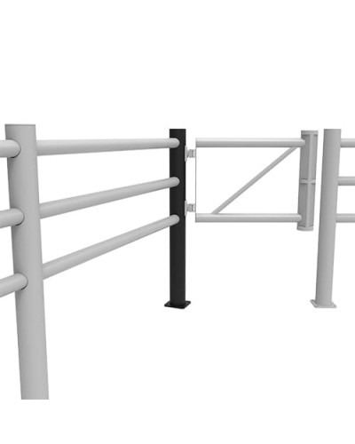 JULIET 67,5 degree angle center post Gate for Swing Doors diameter 110 x height  1200 mm, black, for Dowelling - INCAPCORP. Buy in the online store.