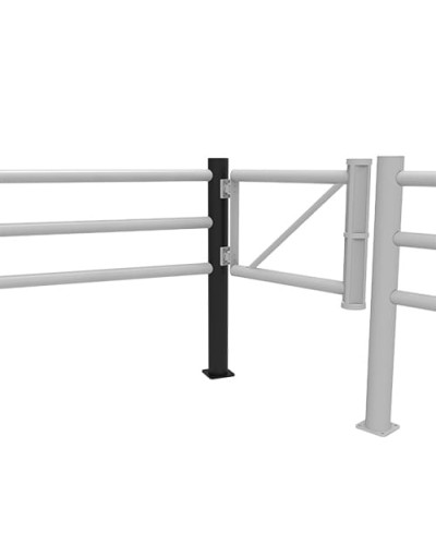 JULIET 67,5 degree angle center post Gate for Swing Doors diameter 110 x height  1200 mm, black, for Dowelling - INCAPCORP. Buy in the online store.