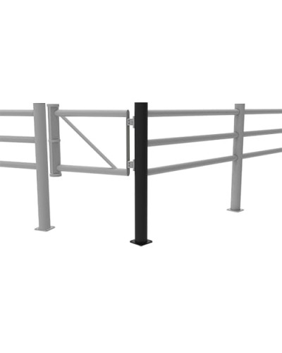 JULIET 67,5 degree angle center post Gate for Swing Doors diameter 110 x height  1200 mm, black, for Dowelling - INCAPCORP. Buy in the online store.