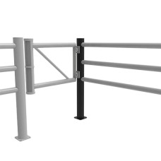 JULIET 90 degree angle L-cornerpost (left) Gate for Swing Doors diameter 110 x height  1200 mm, black