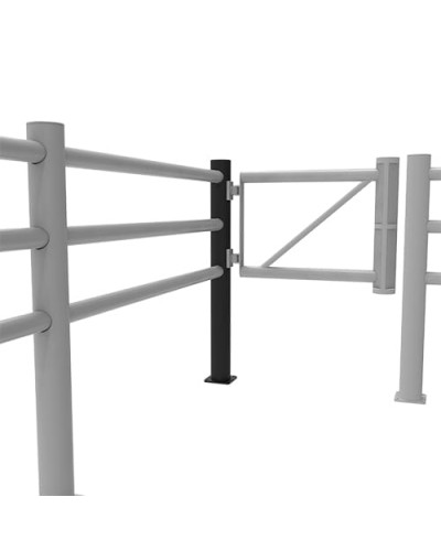 JULIET 90 degree angle R-cornerpost (right) Gate for Swing Doors diameter 110 x height  1200 mm, black, for Dowelling - INCAPCORP. Buy in the online store.