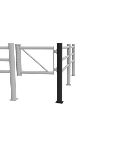 JULIET 90 degree angle R-cornerpost (right) Gate for Swing Doors diameter 110 x height  1200 mm, black, for Dowelling - INCAPCORP. Buy in the online store.