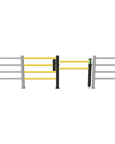Delta 4-row/Oscar Sliding Door 1000 mm Wide for Modular ECHO Traffic Barrier Systems, yellow-black - INCAPCORP. Buy in the online store.