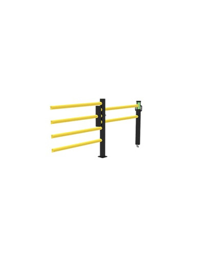 Delta 4-row/Oscar Sliding Door 1000 mm Wide for Modular ECHO Traffic Barrier Systems, yellow-black - INCAPCORP. Buy in the online store.