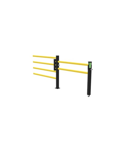 Delta 4-row/Oscar Sliding Door 1200 mm Wide for Modular ECHO Traffic Barrier Systems, yellow-black - INCAPCORP. Buy in the online store.