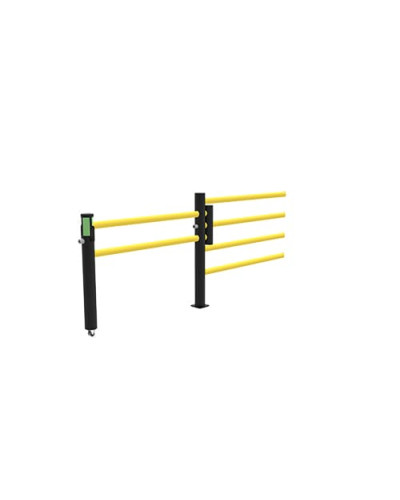 Delta 4-row/Oscar Sliding Door 1200 mm Wide for Modular ECHO Traffic Barrier Systems, yellow-black - INCAPCORP. Buy in the online store.