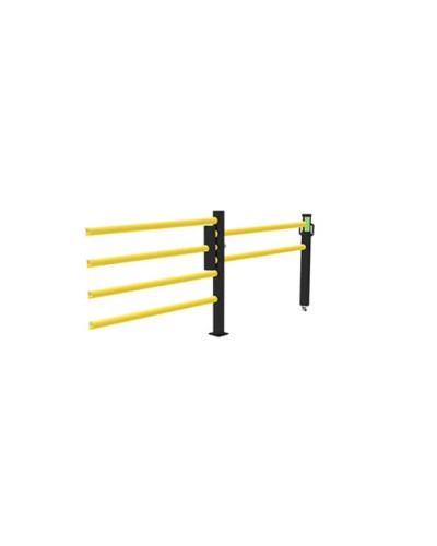 Delta 4-row/Oscar Sliding Door 1200 mm Wide for Modular ECHO Traffic Barrier Systems, yellow-black - INCAPCORP. Buy in the online store.