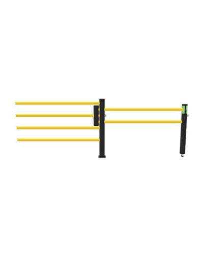 Delta 4-row/Oscar Sliding Door 1500 mm Wide for Modular ECHO Traffic Barrier Systems, yellow-black - INCAPCORP. Buy in the online store.