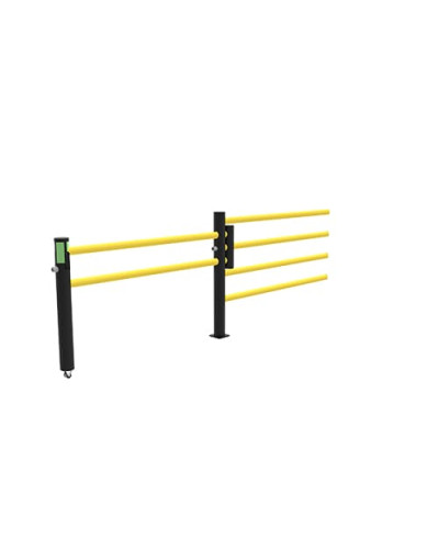 Delta 4-row/Oscar Sliding Door 1500 mm Wide for Modular ECHO Traffic Barrier Systems, yellow-black - INCAPCORP. Buy in the online store.