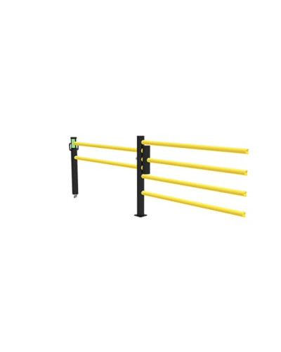 Delta 4-row/Oscar Sliding Door 1500 mm Wide for Modular ECHO Traffic Barrier Systems, yellow-black - INCAPCORP. Buy in the online store.