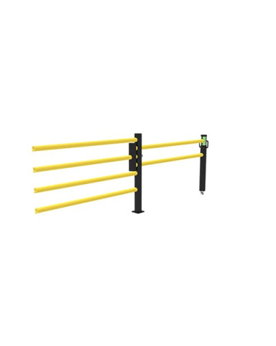 Delta 4-row/Oscar Sliding Door 1500 mm Wide for Modular ECHO Traffic Barrier Systems, yellow-black - INCAPCORP. Buy in the online store.