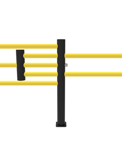 Delta 3-row/Oscar Sliding Door 1200 mm Wide for Modular ECHO Traffic Barrier Systems, yellow-black - INCAPCORP. Buy in the online store.