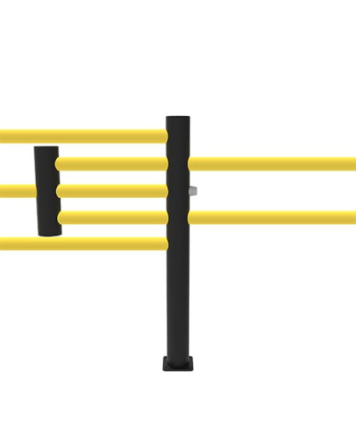 Delta 3-row/Oscar Sliding Door 1500 mm Wide for Modular ECHO Traffic Barrier Systems, yellow-black - INCAPCORP. Buy in the online store.
