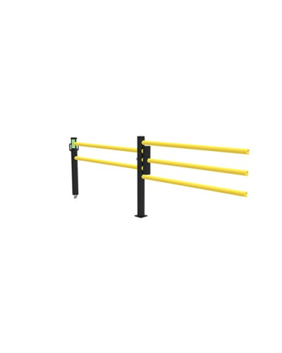 Delta 3-row/Oscar Sliding Door 1500 mm Wide for Modular ECHO Traffic Barrier Systems, yellow-black - INCAPCORP. Buy in the online store.