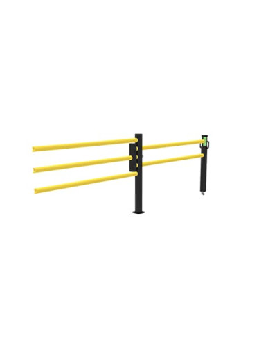 Delta 3-row/Oscar Sliding Door 1500 mm Wide for Modular ECHO Traffic Barrier Systems, yellow-black - INCAPCORP. Buy in the online store.