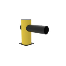 Traffic barrier end post, yellow-black