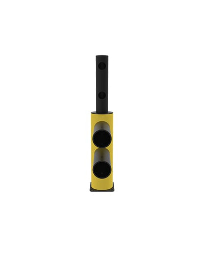 Traffic barrier 2-row Lima traffic barrier with modular end post, yellow-black - INCAPCORP. Buy in the online store.