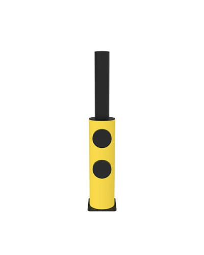 Traffic barrier 2-row Lima traffic barrier with modular end post, yellow-black - INCAPCORP. Buy in the online store.