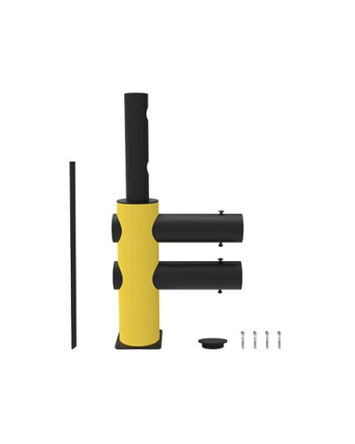 Traffic barrier 2-row Lima traffic barrier with modular end post, yellow-black - INCAPCORP. Buy in the online store.