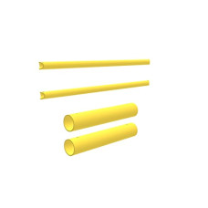 Traffic barrier 2-row Lima traffic barrier beam set: 2 poles D 63 mm L 1510 mm and 2 tubes D 160 mm L 930 mm, yellow