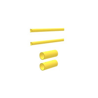 Traffic barrier 2-row Lima custom-cut tubes  D63 mm/D160 mm, yellow