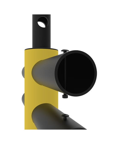 Traffic barrier 2-row Lima traffic barrier with modular center post, yellow-black - INCAPCORP. Buy in the online store.