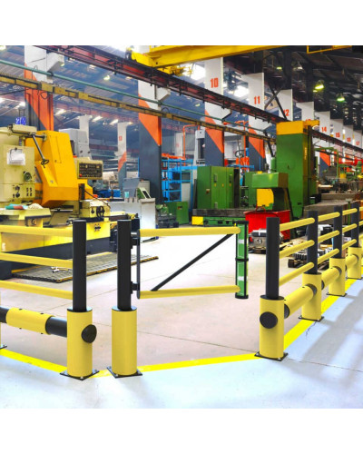 ECHO central post traffic barrier for Juliet swing gate, yellow-black - INCAPCORP. Buy in the online store.
