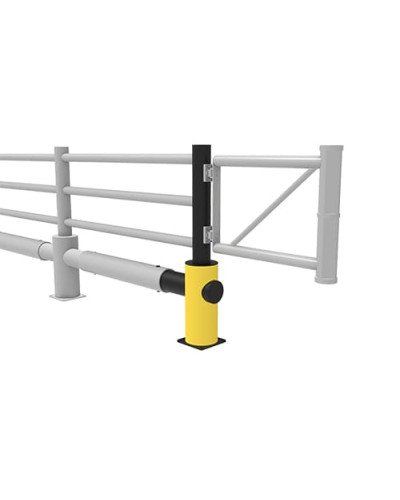 ECHO central post traffic barrier for Juliet swing gate, yellow-black - INCAPCORP. Buy in the online store.
