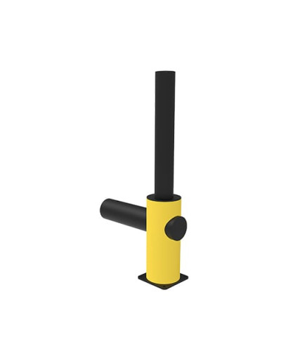 ECHO left corner post traffic barrier for Juliet swing gate, yellow-black - INCAPCORP. Buy in the online store.