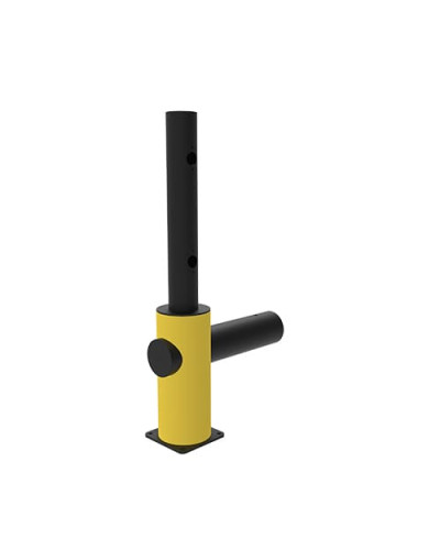 ECHO right corner post traffic barrier for Juliet swing gate, yellow-black - INCAPCORP. Buy in the online store.