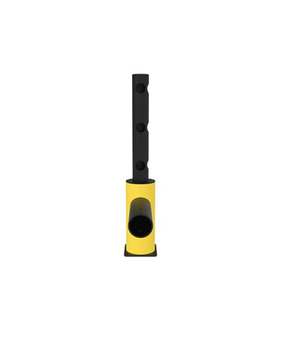 Traffic barrier corner post right with safety railing, yellow-black, for bolting on - INCAPCORP. Buy in the online store.