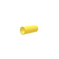 Custom-cut pipe for traffic barriers, yellow